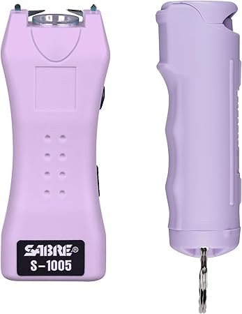 SABRE Pepper Spray & 2-in-1 Stun Gun with Flashlight, Self Defense Kit, Fast Flip Top Safety, Fin... | Amazon (US)