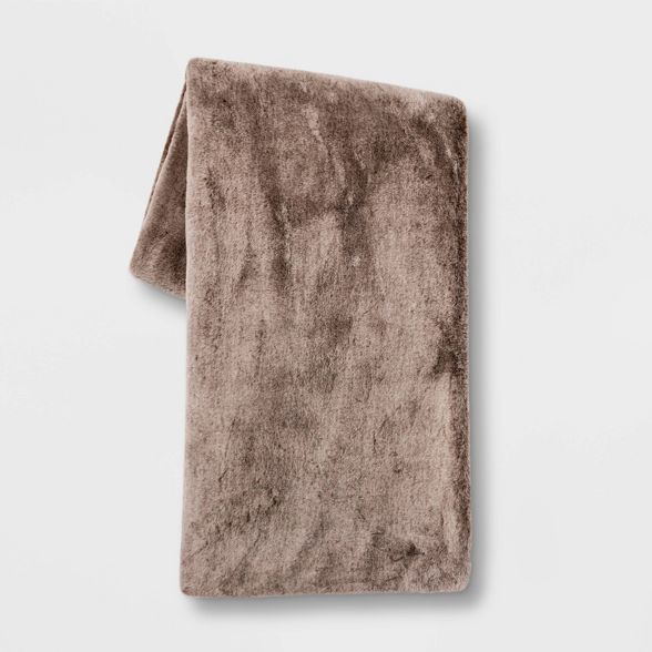 Target/Home/Home Decor/Throw Blankets‎50"x60" Faux Rabbit Fur Throw Blanket - Threshold™Shop ... | Target