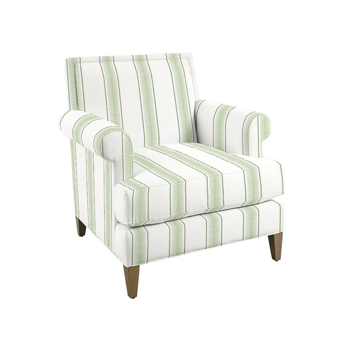 Juliana Chair with Pewter Nails & Foam Core Cushion in Channeled Down Blend | Ballard Designs, Inc.