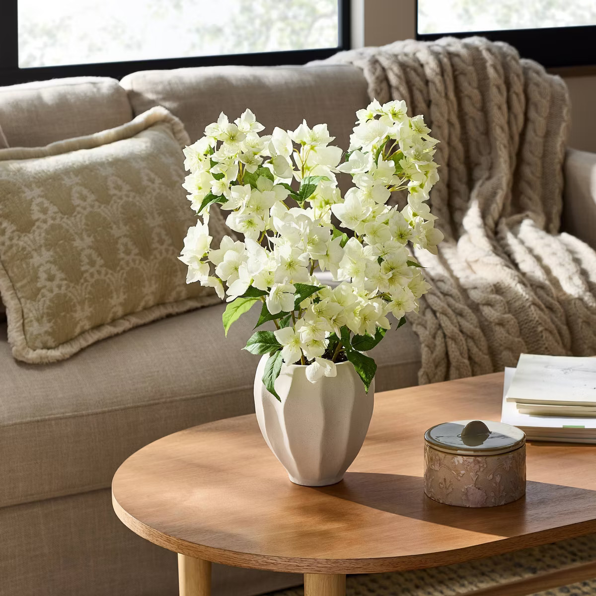 Hydrangea Arrangement Cream - Threshold™ designed with Studio McGee | Target