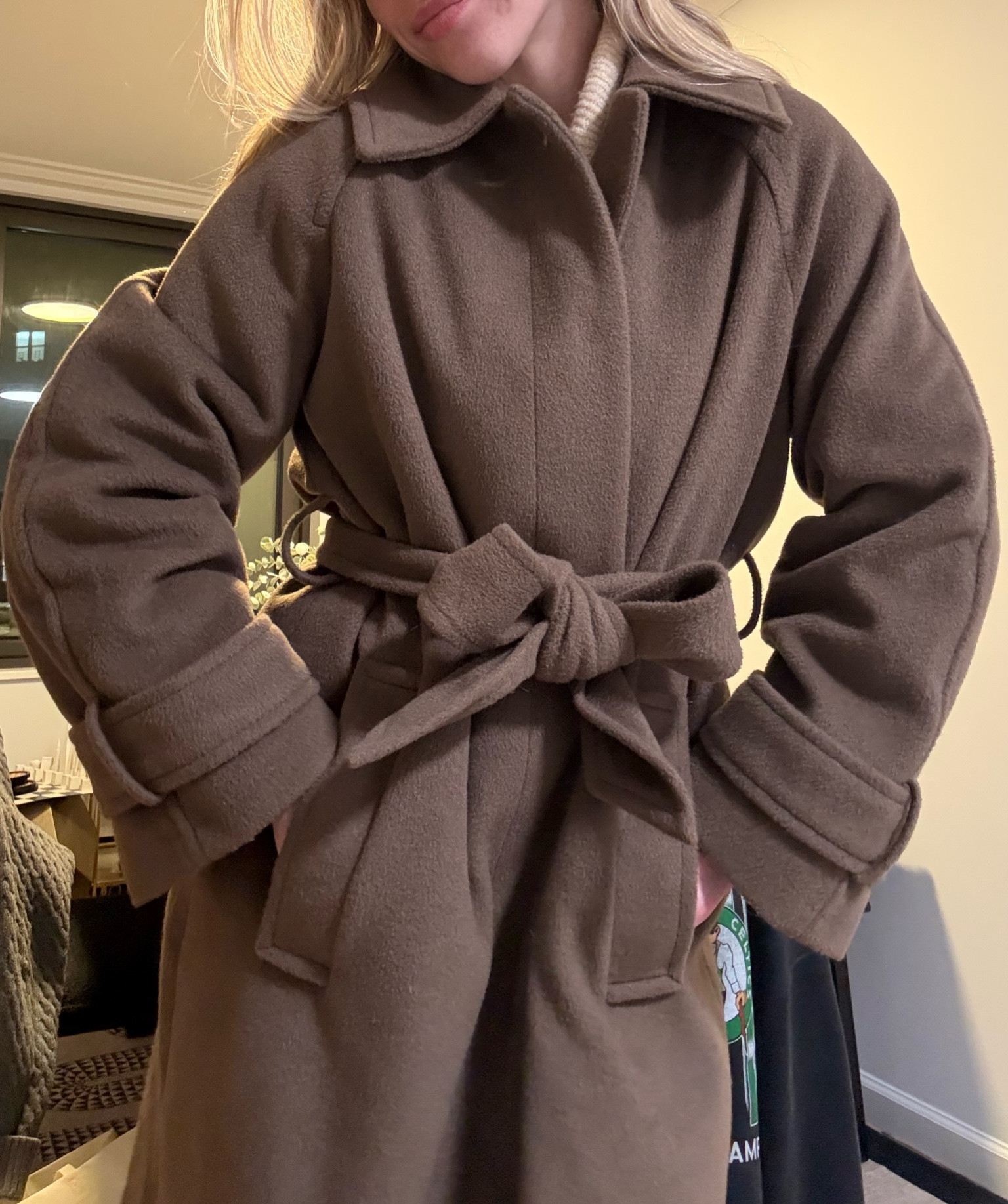 Coat from belt tying video!!! 