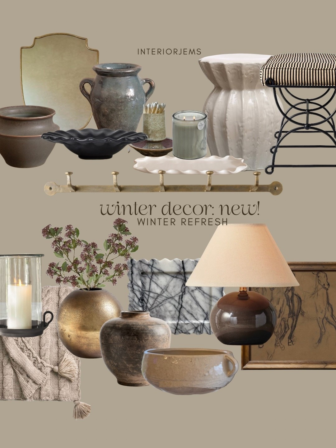 New arrivals plus winter decor and furniture, small table, lamp, decorative vase, decorative bowl, come up vintage style core, framed and ready, art, hurricane candle holder, marble tray, scalloped dish, new bench, Etsy, Wayfair, Crate & Barrel

#LTKHoliday #LTKSaleAlert #LTKHome