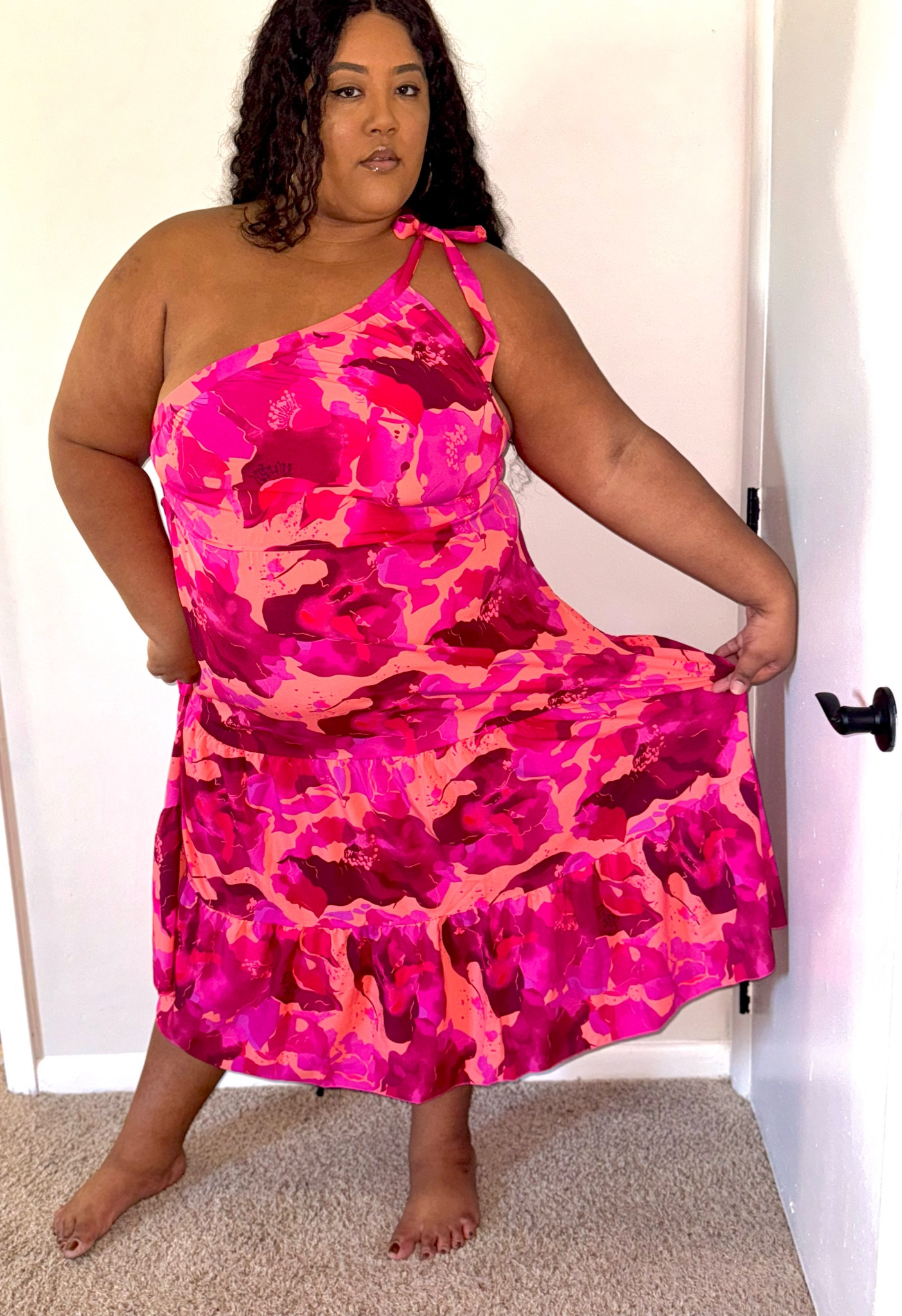 Fuschia Floral Tropical Dress 

#LTKplussize #LTKtravel #LTKfindsunder50