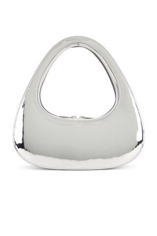 Coperni Mirrored Baguette Swipe Bag in Silver - Metallic Silver. Size all. | FWRD 