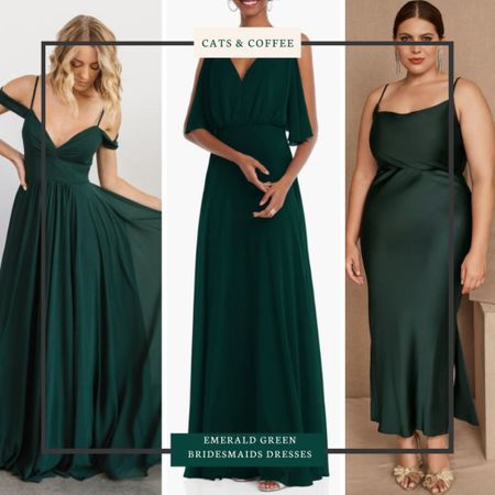Emerald Green Bridesmaids Dresses - The most romantic and flattering emerald green bridesmaids dresses, with a range of inclusive sizing and a variety of formal dress styles.

#LTKwedding #LTKSeasonal #LTKmidsize