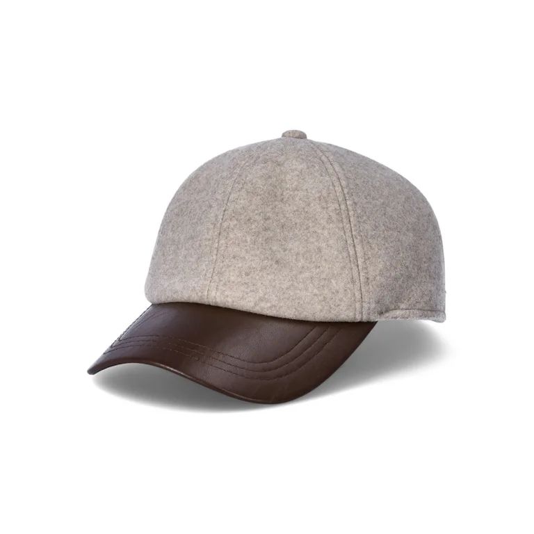 Time and Tru Women's Flannel Baseball Hat, One Size Fits Most, Ivory | Walmart (US)