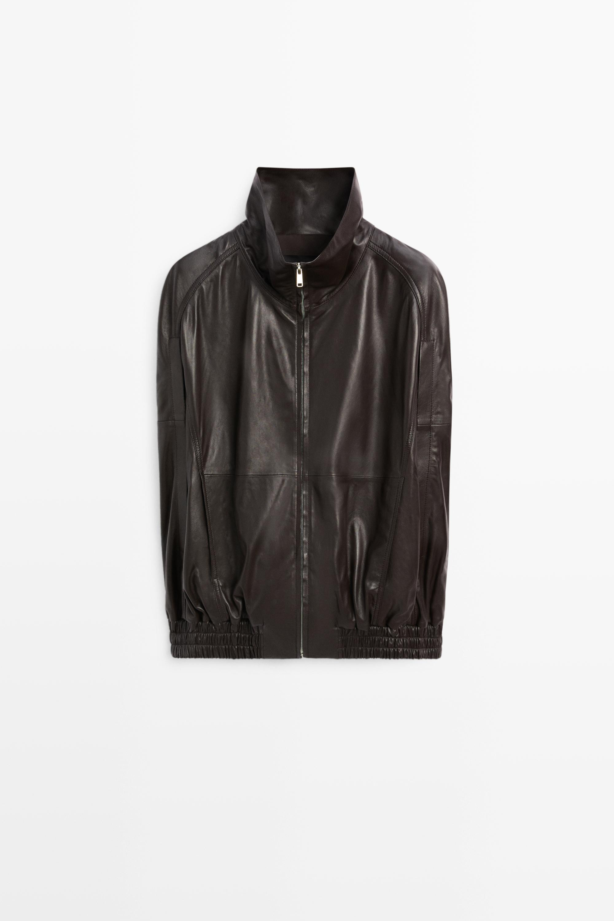 Nappa leather bomber gilet | Massimo Dutti US