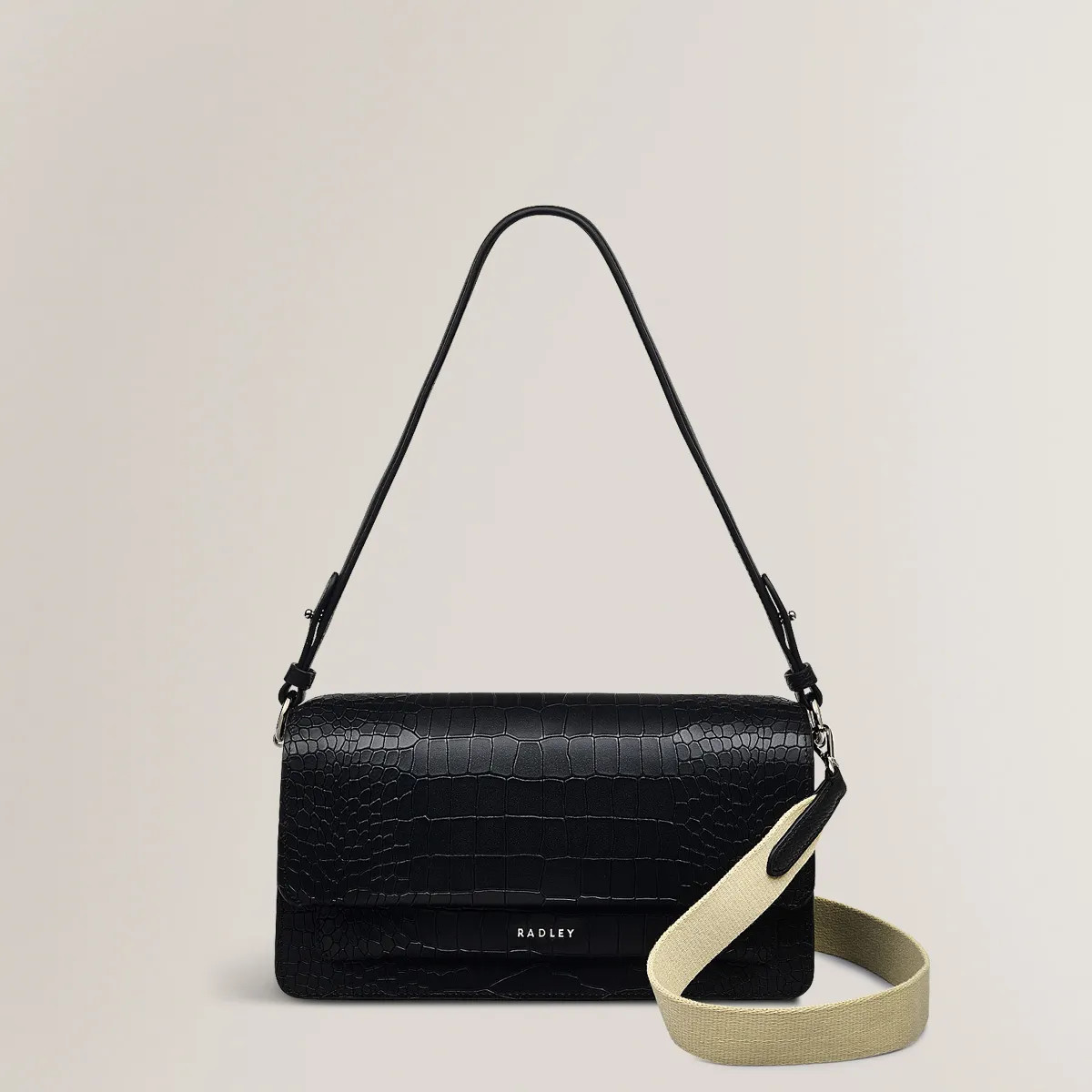 Medium Black Flapover Shoulder Bag | Leather Lane AW24 | Radley | Radley London US