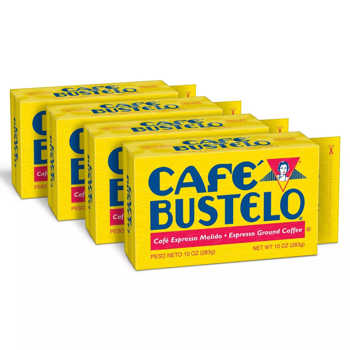 Cafe Bustelo 4 Pack/10oz each Espresso Dark Roast Ground Coffee Vacuum-Packed Brick | Target