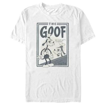 Men s Mickey & Friends Goofy The Goof Poster Graphic Tee White 2X Large | Walmart (US)