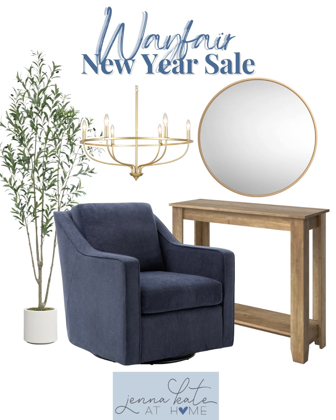 Wayfair New Year sale includes console, mirror, accent chair, faux tree, chandelier.

Home decor, coastal decor, home accents, neutral home

#LTKSaleAlert #LTKHome #LTKFindsUnder100