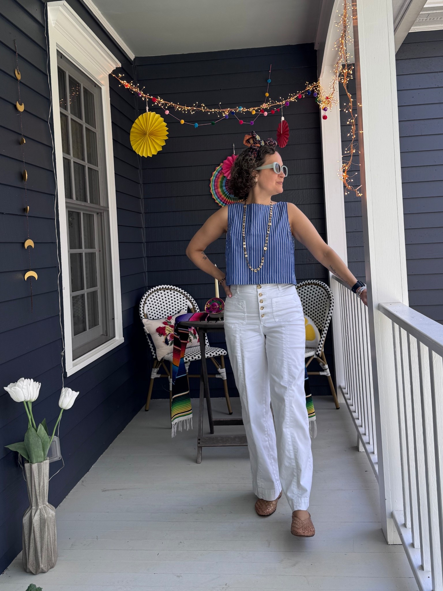 Spring outfit \ today’s ootd. Gap shell top, Nordstrom white wide leg pants, Dolce Vita jam jelly flats. 

#LTKSeasonal #LTKdayinmylife #LTKOver40