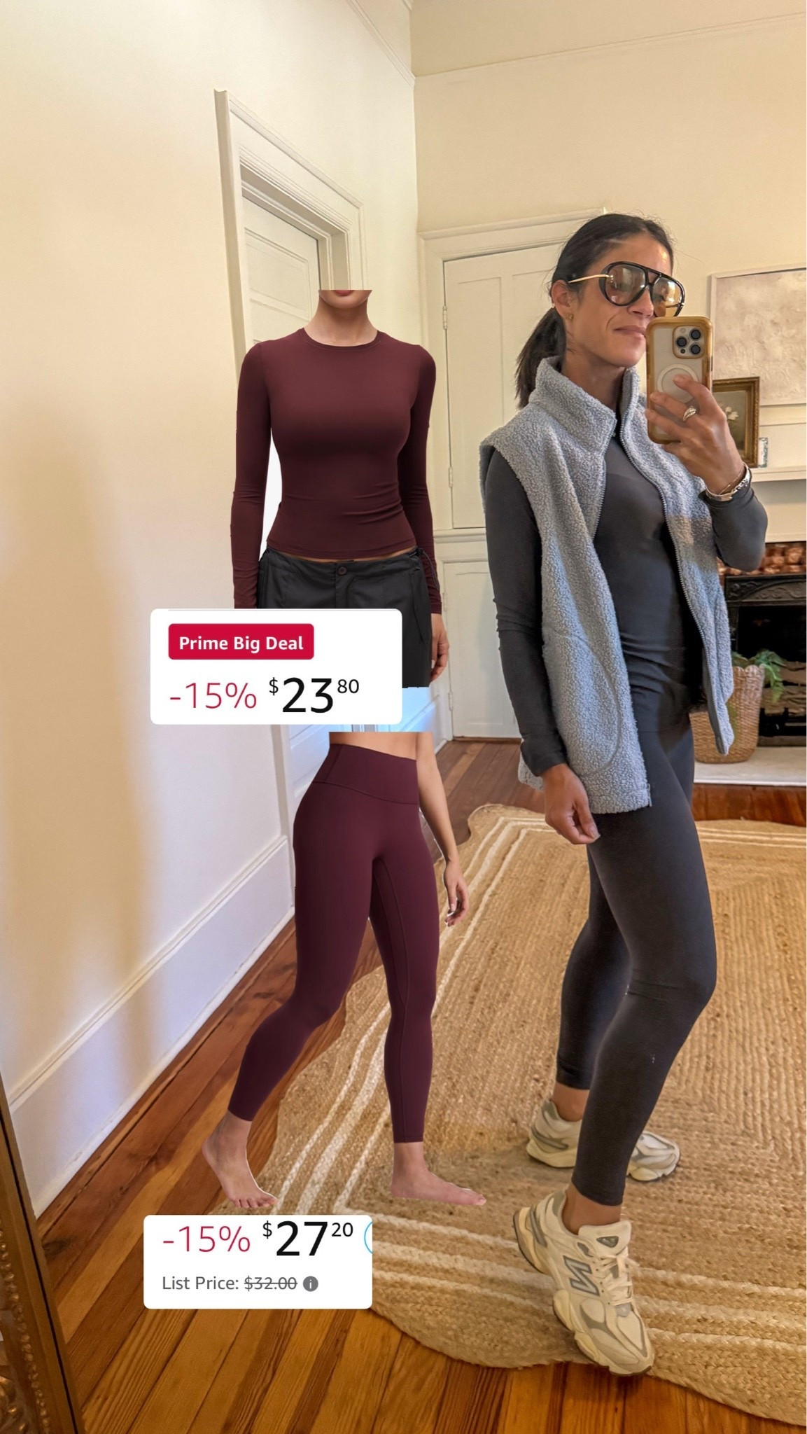 Favorite Amazon leggings 
Prime 
Medium in vest
