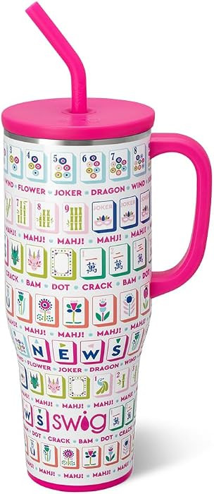 Swig Life 40oz Mega Mug, 40oz Tumbler with Handle and Straw, Extra Large Insulated Tumblers, Cup ... | Amazon (US)