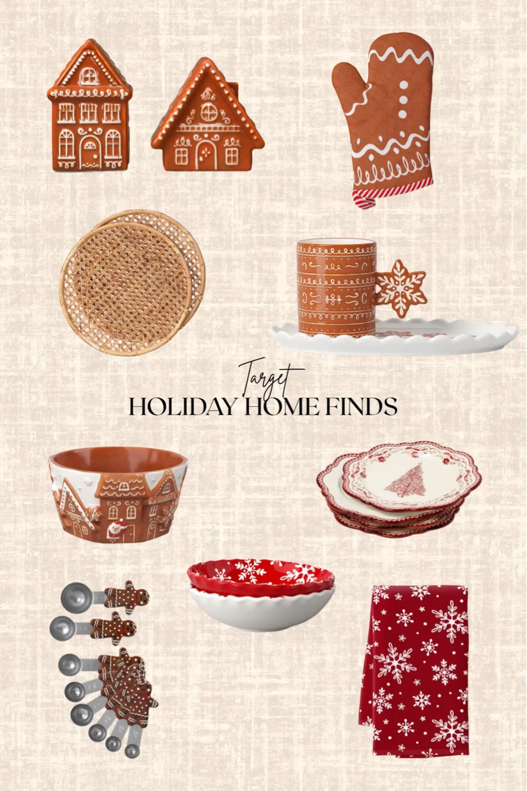 Target Holiday Home Finds! 

Dining finds, plates, bowls, Christmas finds, measuring spoons, serving platter, gingerbread house salt and pepper shaker, kitchen towel, oven mitts

#LTKHoliday #LTKGiftGuide #LTKHome