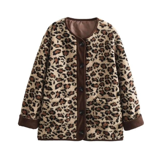 Taop&Za 2023 Winter New Women's Wear European and American Style Fashion Versatile Leopard Patter... | AliExpress (US)
