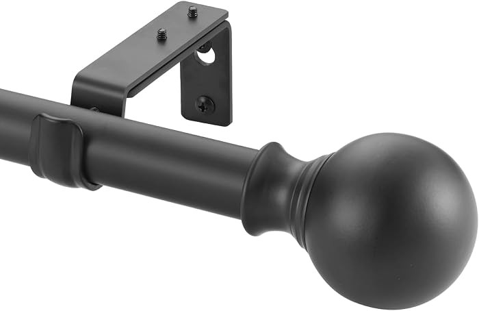 Window Curtain Rods 36 to 72 Inches, 1 Inch Diameter Adjustable Drapery Rod, Decorative Heavy Dut... | Amazon (US)