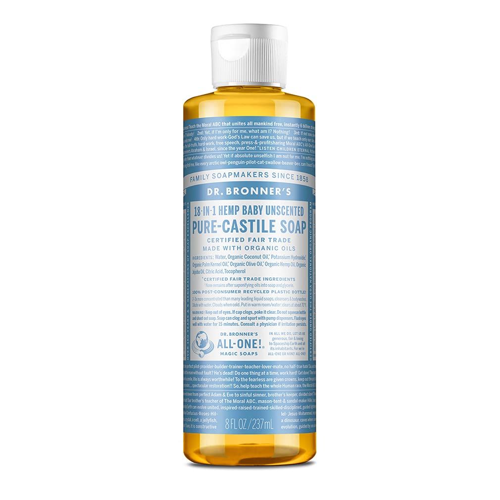 Dr. Bronner's - Pure-Castile Liquid Soap (Baby Unscented, 8 Ounce) - Made with Organic Oils, 18-i... | Amazon (US)