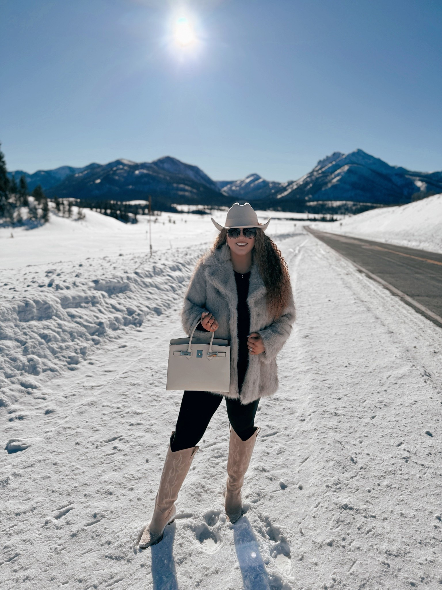 Snow, boots, and all the cozy vibes ❄️✨ Loving this winter energy!👏 winter outfit | fur coat outfit | winter fur coat outfit | beige fur coat outfit | Amazon fur coat | black long sleeve outfit | Amazon leggings | black leggings outfit | beige cowgirl boots | cowgirl boots outfit | Amazon aviators | winter casual outfit | cozy winter outfit | snow day outfit | casual winter outfit | winter layering | Amazon fashion | winter street style | snow photoshoot outfit | cozy winter look | winter chic outfit | Amazon winter style | winter weekend outfit | snow day style 

#LTKMidsize #LTKootd #LTKSaleAlert