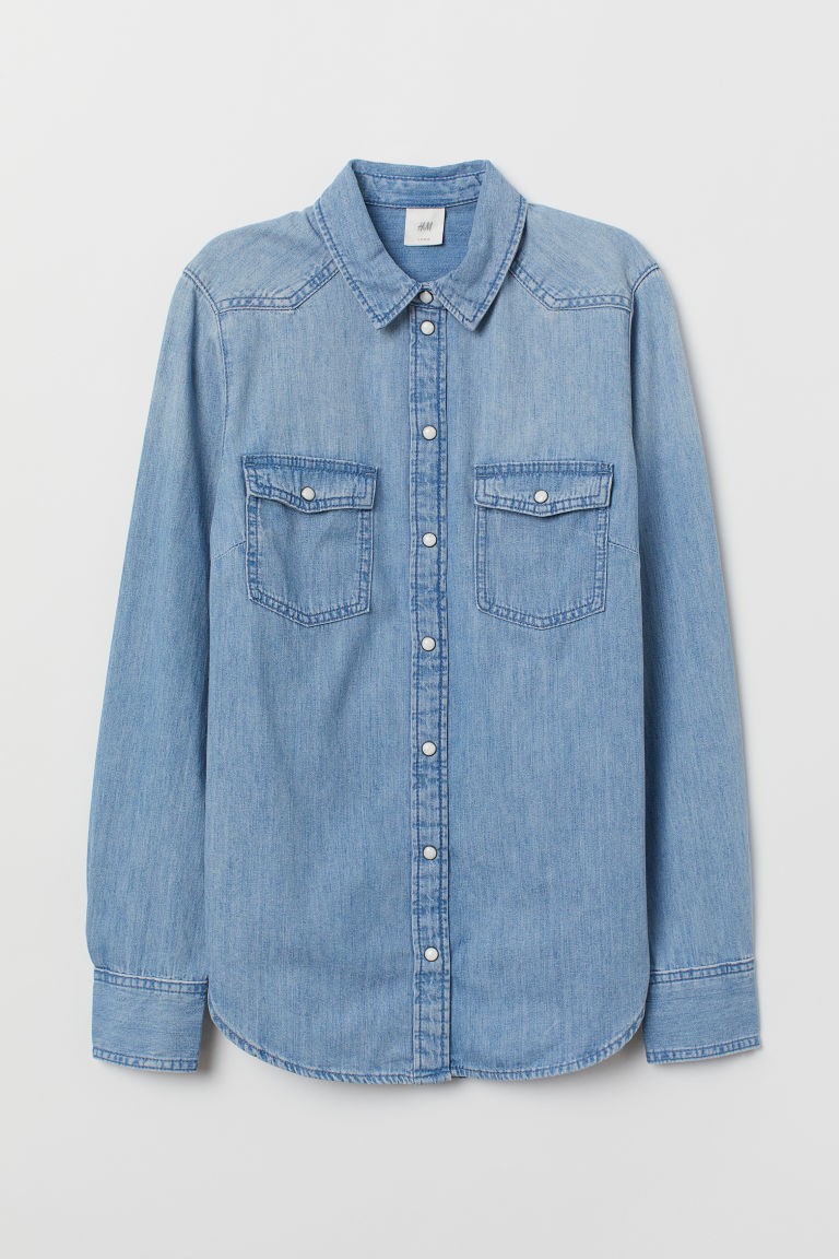 H & M - Denim shirt - Blue | H&M (UK, MY, IN, SG, PH, TW, HK)
