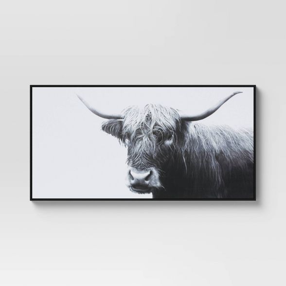 47&#34; x 24&#34; Highland Cow Framed Canvas - Threshold&#8482; | Target