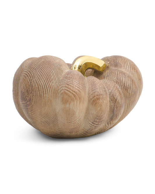 8.5in Resin Woodgrain Pumpkin | Fall Decor | Marshalls | Marshalls