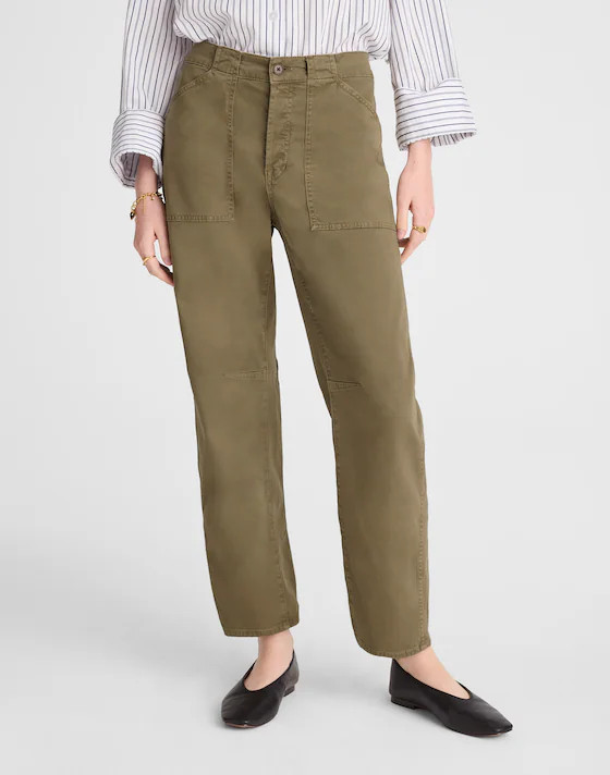 The Darted Barrel-Leg Utility Pant | Madewell