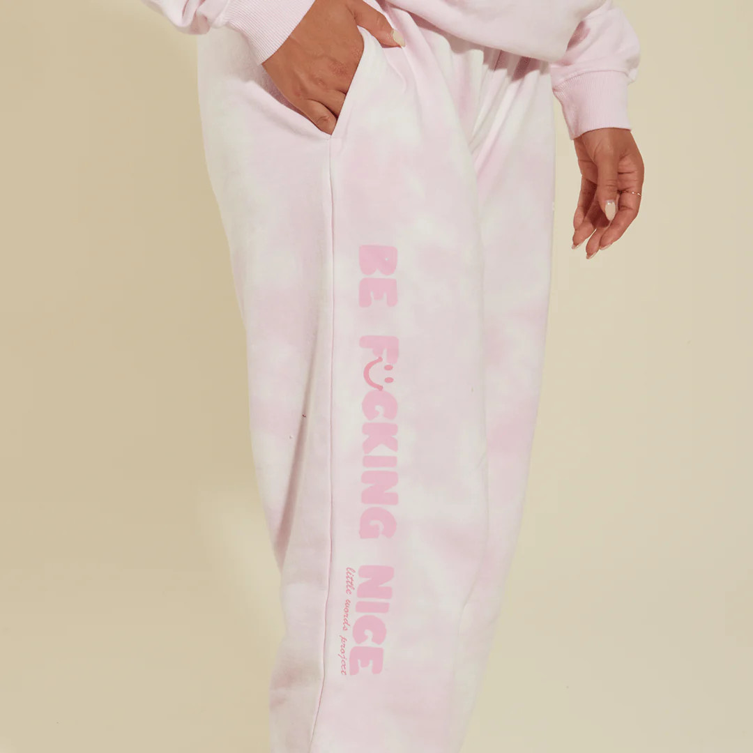By Bruno x LWP- Be F*cking Nice Joggers | Little Words Project