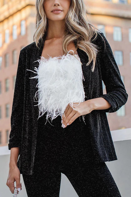 Starry Night Black Sparkle Blazer | Shop Priceless