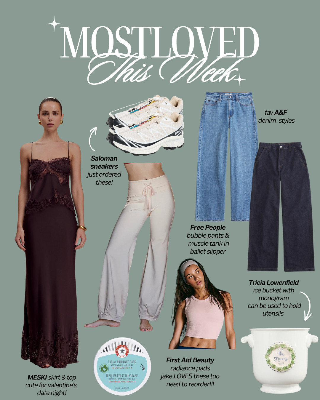 [2/10/26] most loved and favorites of the week! from my go-to denim, to my skincare favs and new purchases! 

 #LTKdayinmylife #LTKootd #LTKSeasonal