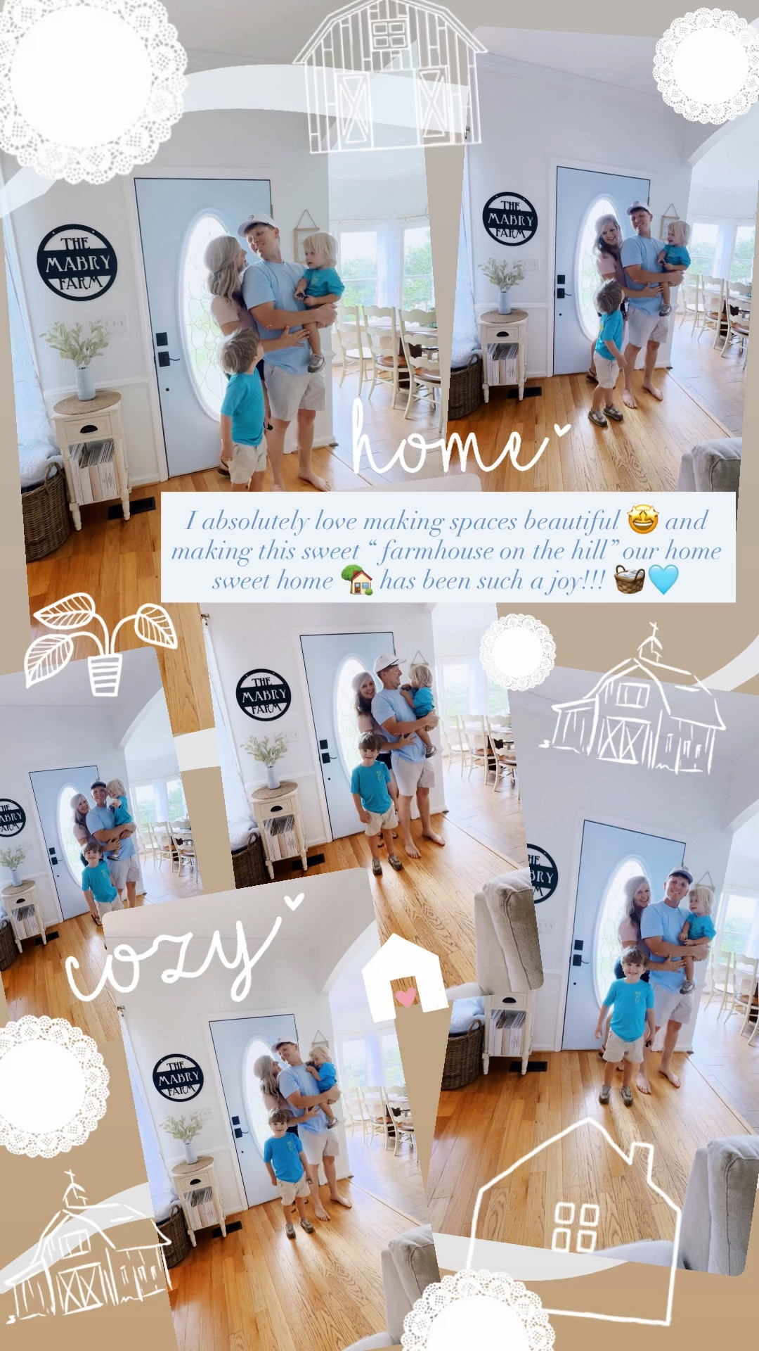 I absolutely love making spaces beautiful 🤩 and making this sweet “ farmhouse on the hill” our home sweet home 🏡 has been such a joy!!! 🧺🩵
