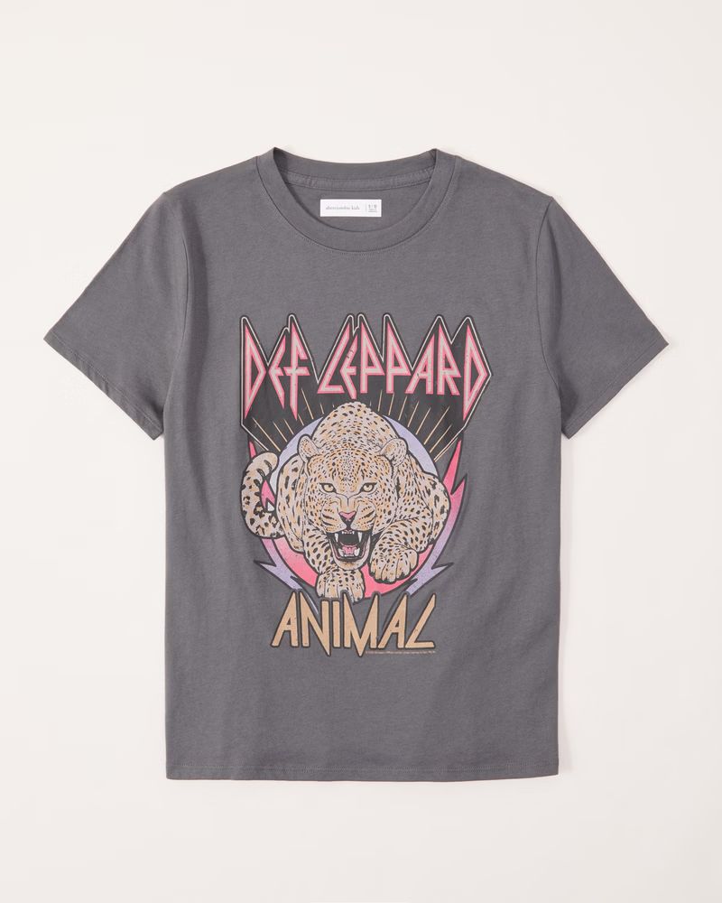oversized def leppard graphic tee | Abercrombie & Fitch (US)