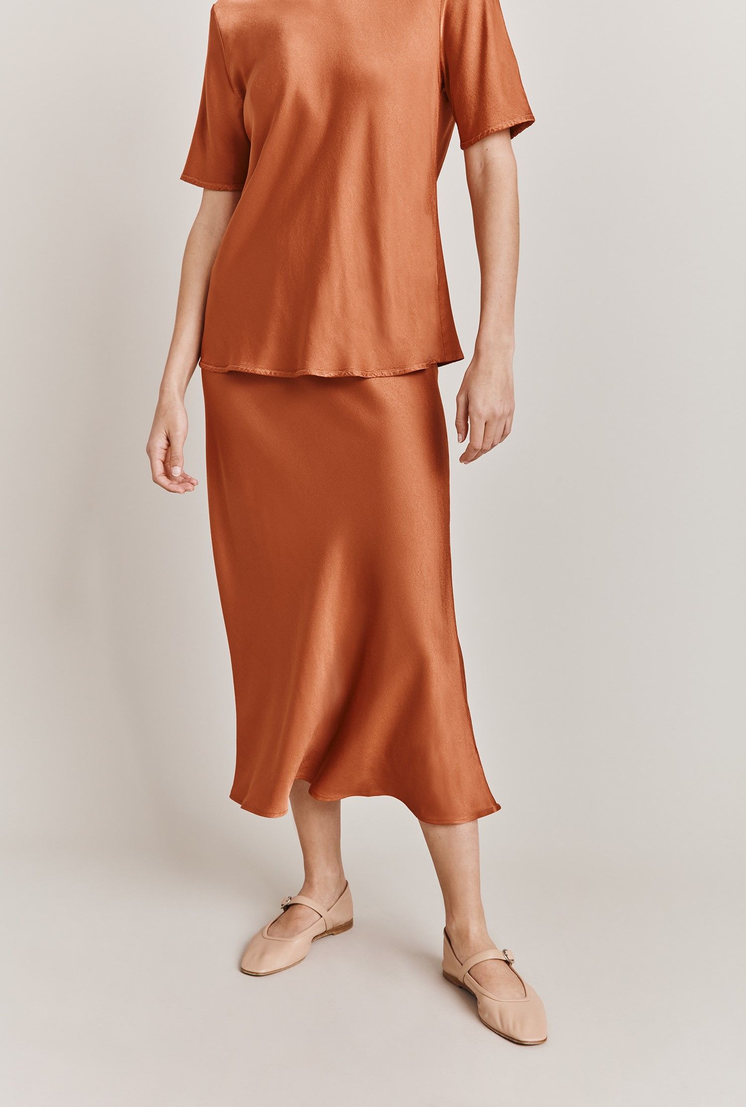 Luna Satin Slip Skirt

                        Auburn | Ghost