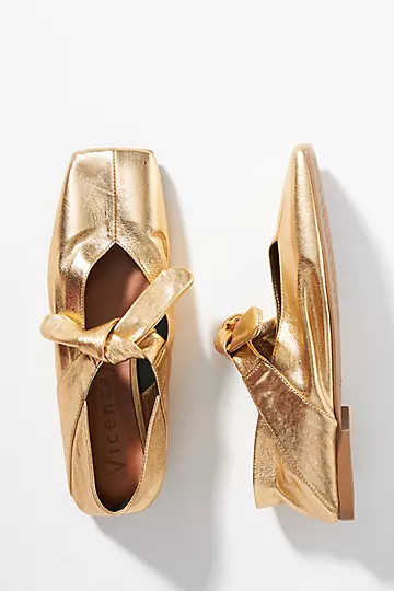 Vicenza Bow Mary Jane Flats | Anthropologie (US)