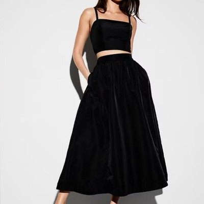 NWT OLD NAVY The Occasion by Old Navy High-Waisted Taffeta Midi Skirt Size XS | eBay US