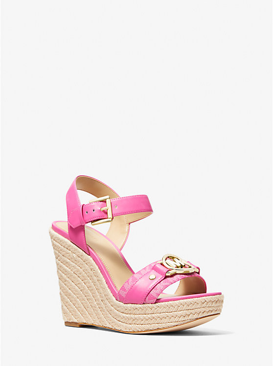 Rory Logo Trim Wedge Sandal | Michael Kors US