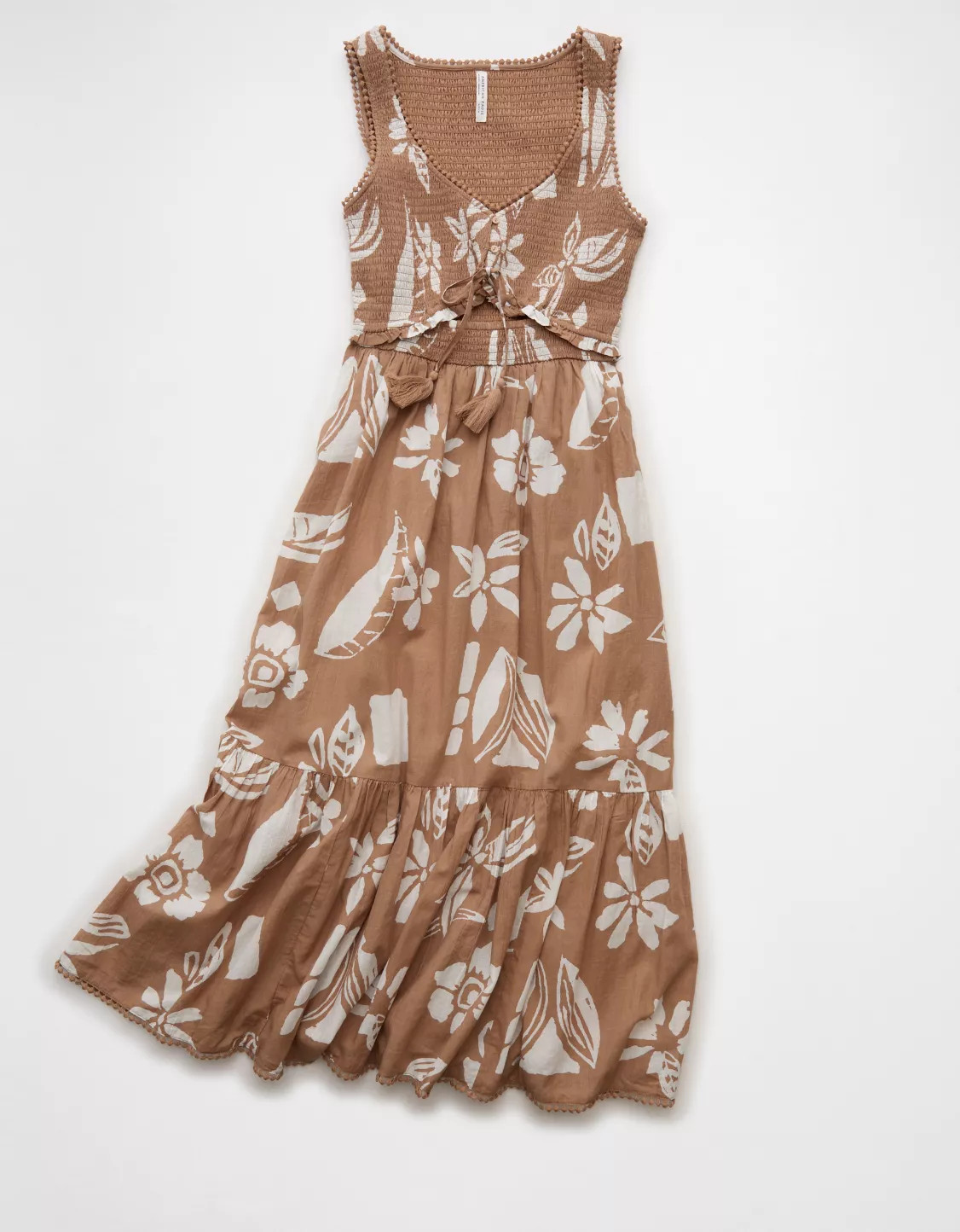 AE V-Neck Cut-Out Midi Dress | American Eagle Outfitters (US & CA)