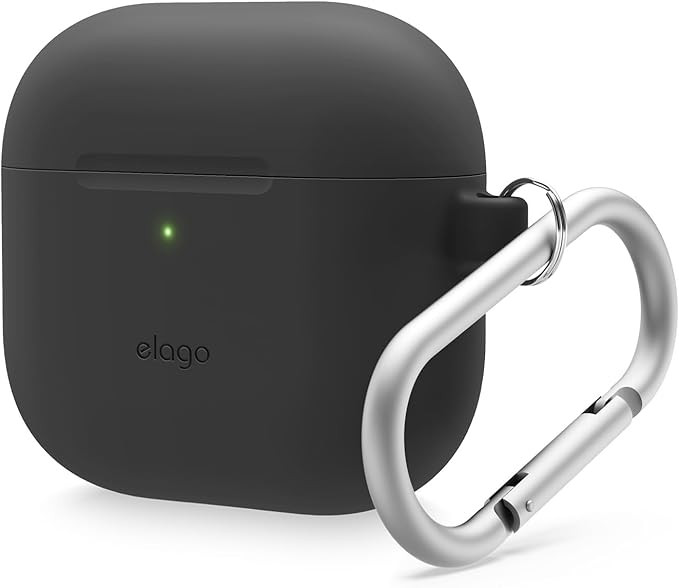 elago Compatible with AirPods 4 Case - Premium Silicone Case with Carabiner, Supports Wireless Ch... | Amazon (US)