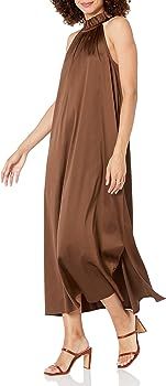The Drop Women's Arlette Silky Stretch Halter Maxi Dress | Amazon (US)