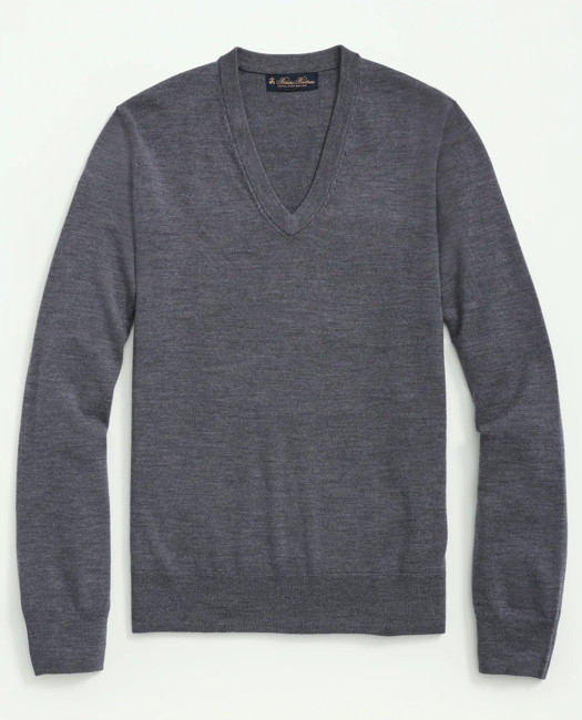 Brooks Brothers Men's Ultimate Merino Wool V-Neck Sweater | Navy | Size Small | Brooks Brothers