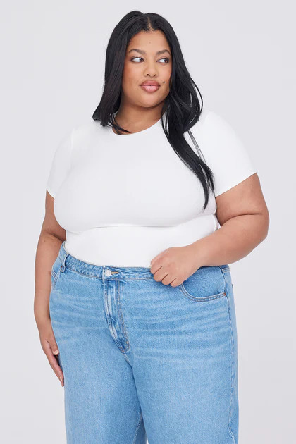 365 SCULPTING LOUNGE SHORT SLEEVE T-SHIRT - COCONUT MILK | TALA (UK)