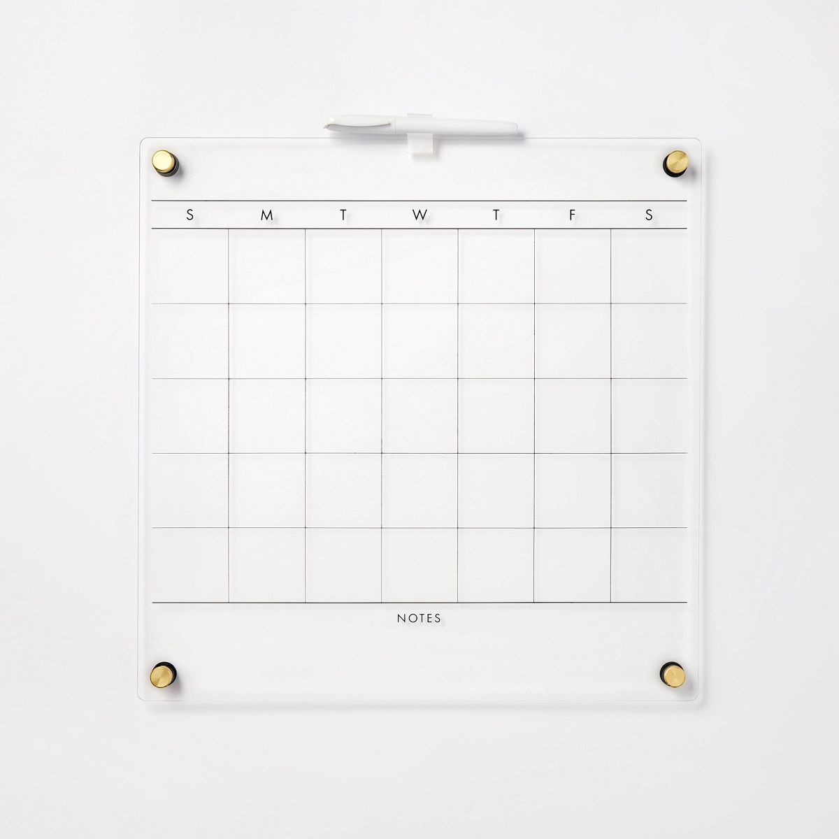 16"x16" This Month Acrylic Dry Erase Calendar Clear - Threshold™ | Target