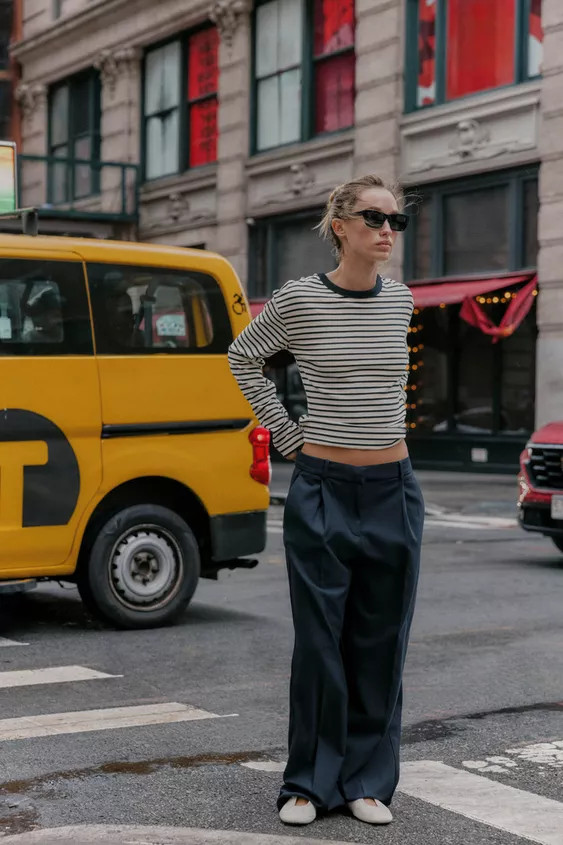 STRIPED LONG SLEEVE T-SHIRT | Zara UK