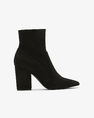 Block Heel Sock Booties | Express