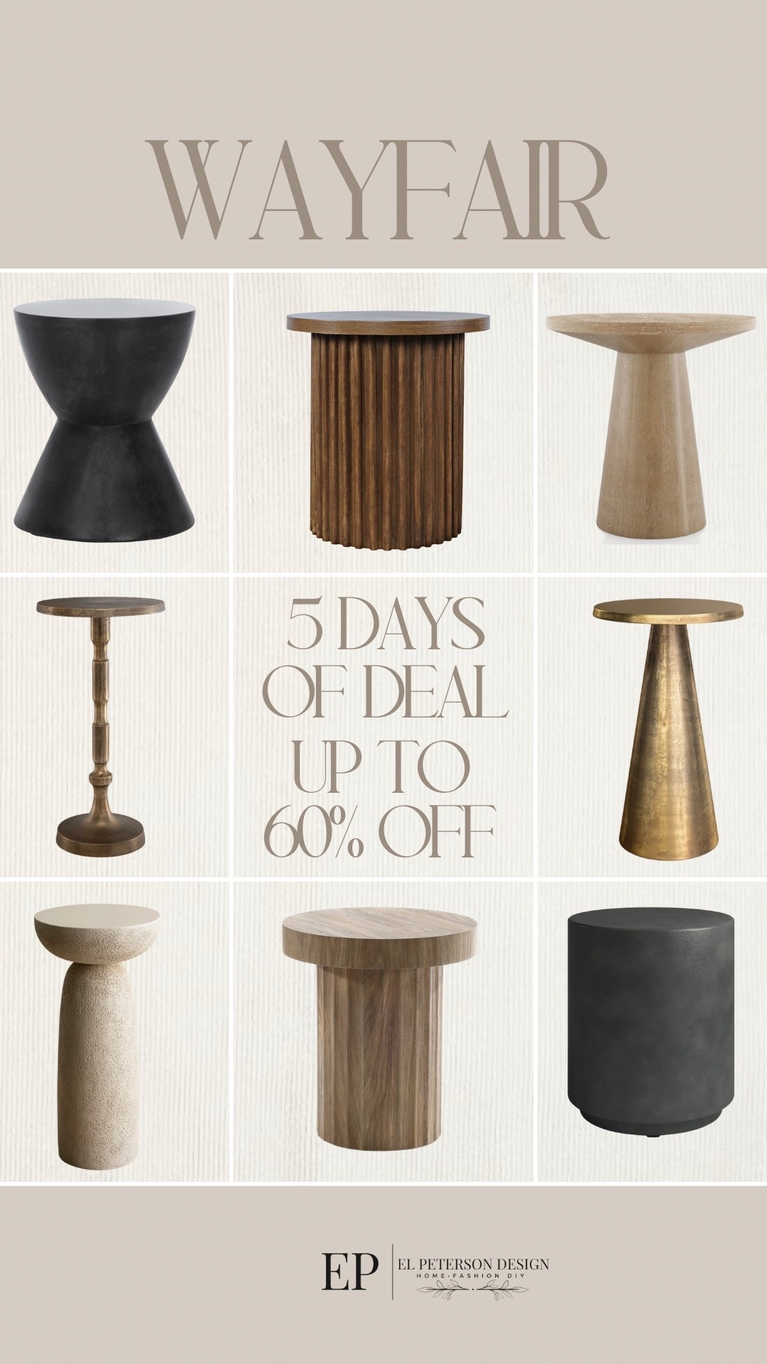 Wayfair
5 day of deals- up to 60% off
Accent table 

#LTKSaleAlert #LTKHome