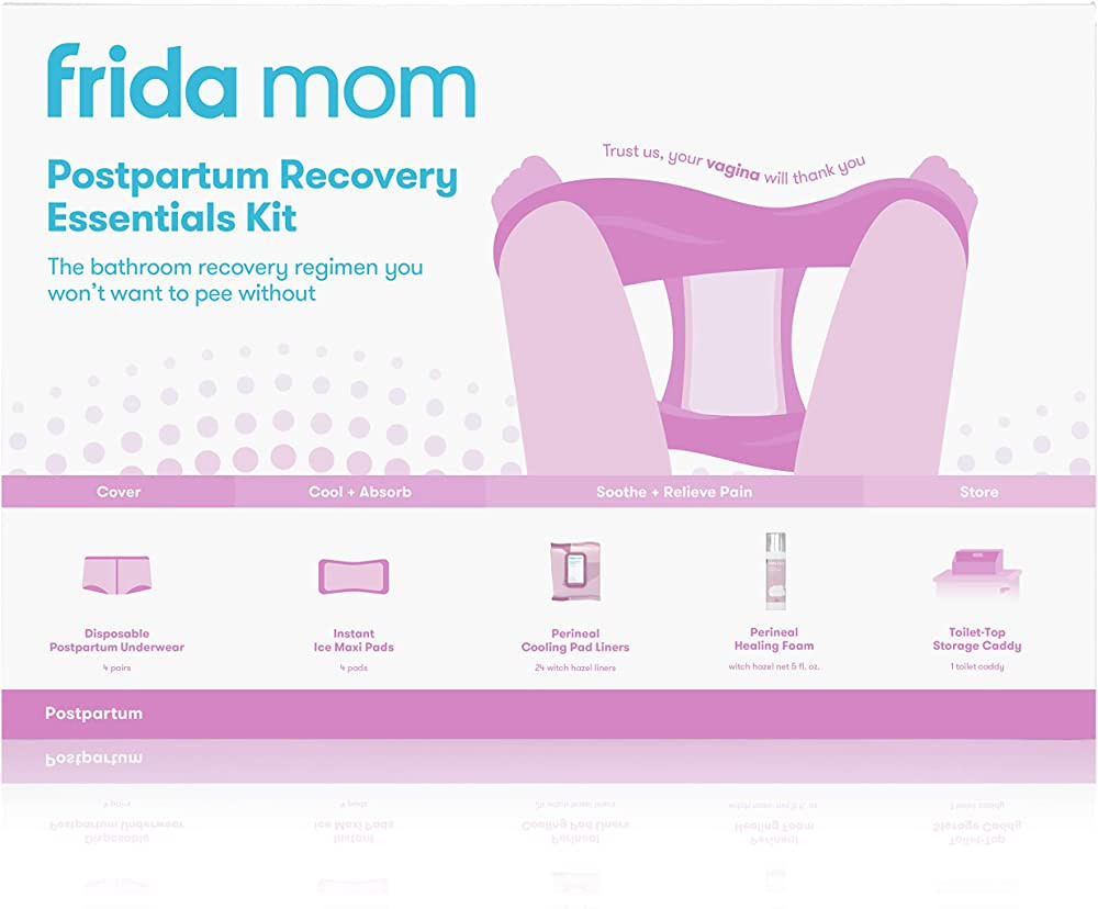 Frida Mom Postpartum Recovery Essentials Kit Includes Disposable Underwear, Ice Maxi Absorbency P... | Amazon (US)
