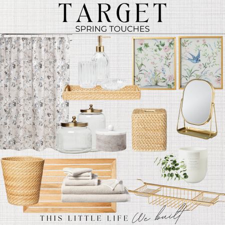 Target Home / Threshold Bath / Hearth And Hand / Spring Powder Room / Spring Bath / Spring Home Decor / Woven Bath Accessories / Gold Bathroom / Gold Hardware / Spring Decor

#LTKstyletip #LTKSeasonal #LTKhome