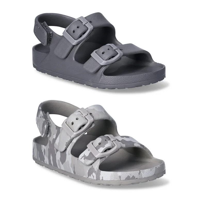 Wonder Nation Toddler Kids Buckle Sandals 2-Pack | Walmart (US)