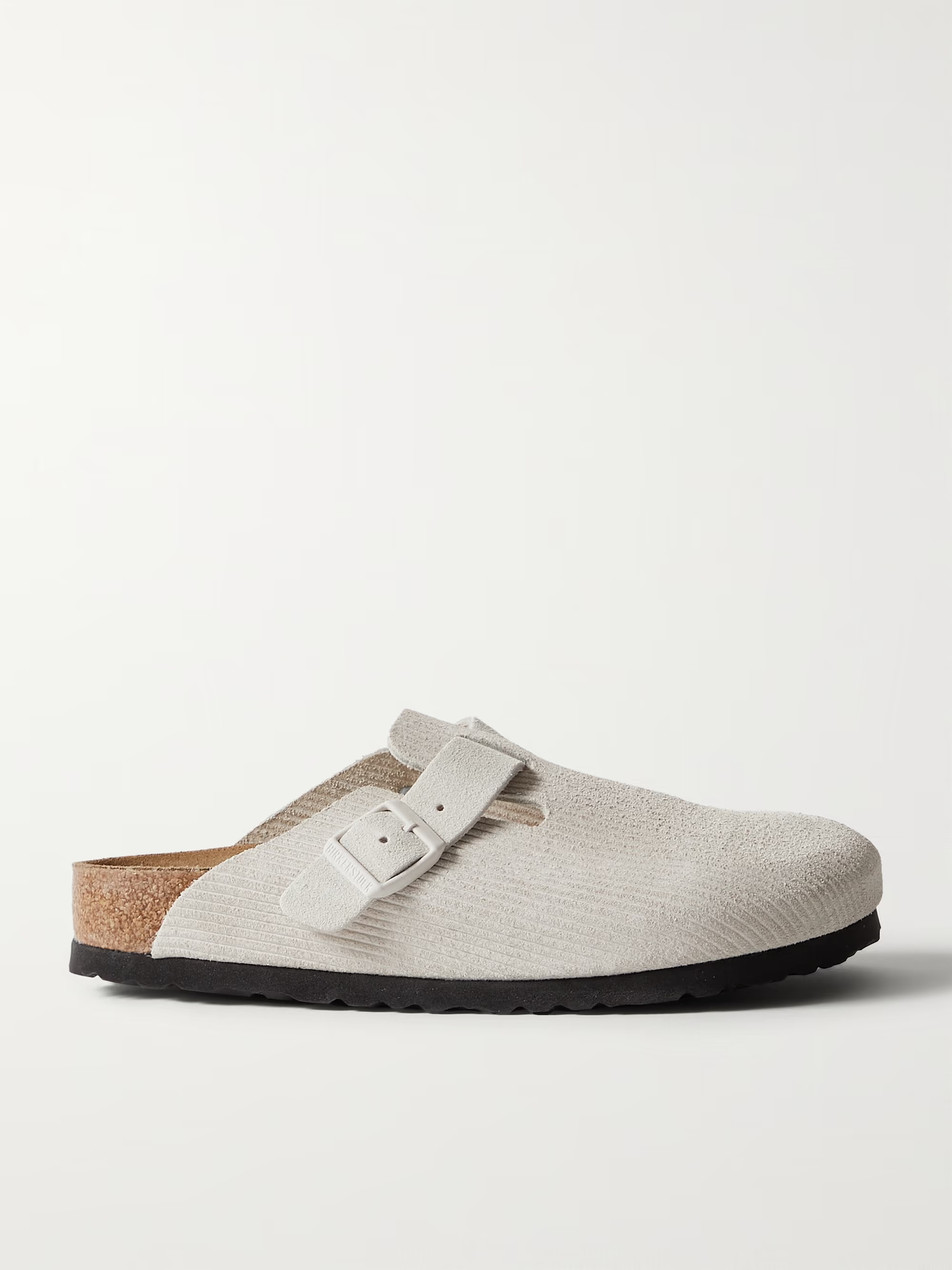 Boston embossed-suede clogs | NET-A-PORTER (US)