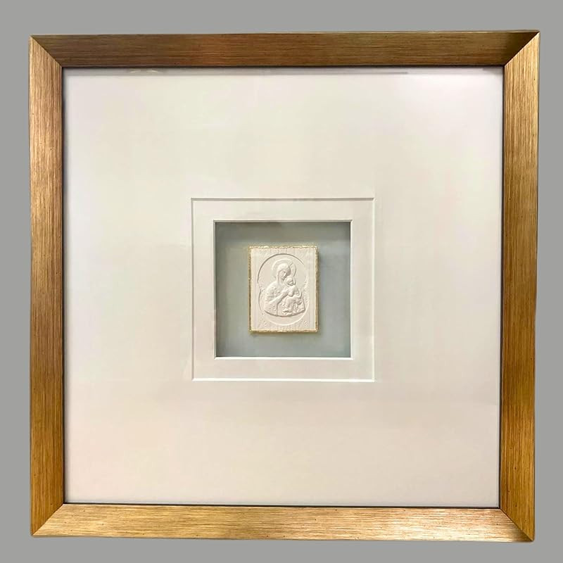12"x12" Grand Tour Plaster Intaglio Gold Leafed and framed in Gold Frame (Option 2) | Amazon (US)